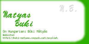 matyas buki business card